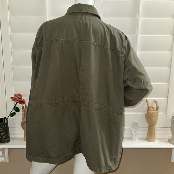 Torrid Light Weight Canvas Anorak Jacket Dusty Olive - Picture 6 of 13